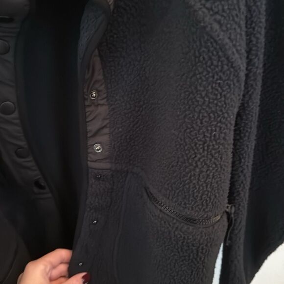 Free people black Sherpa fleece small - Picture 3 of 5